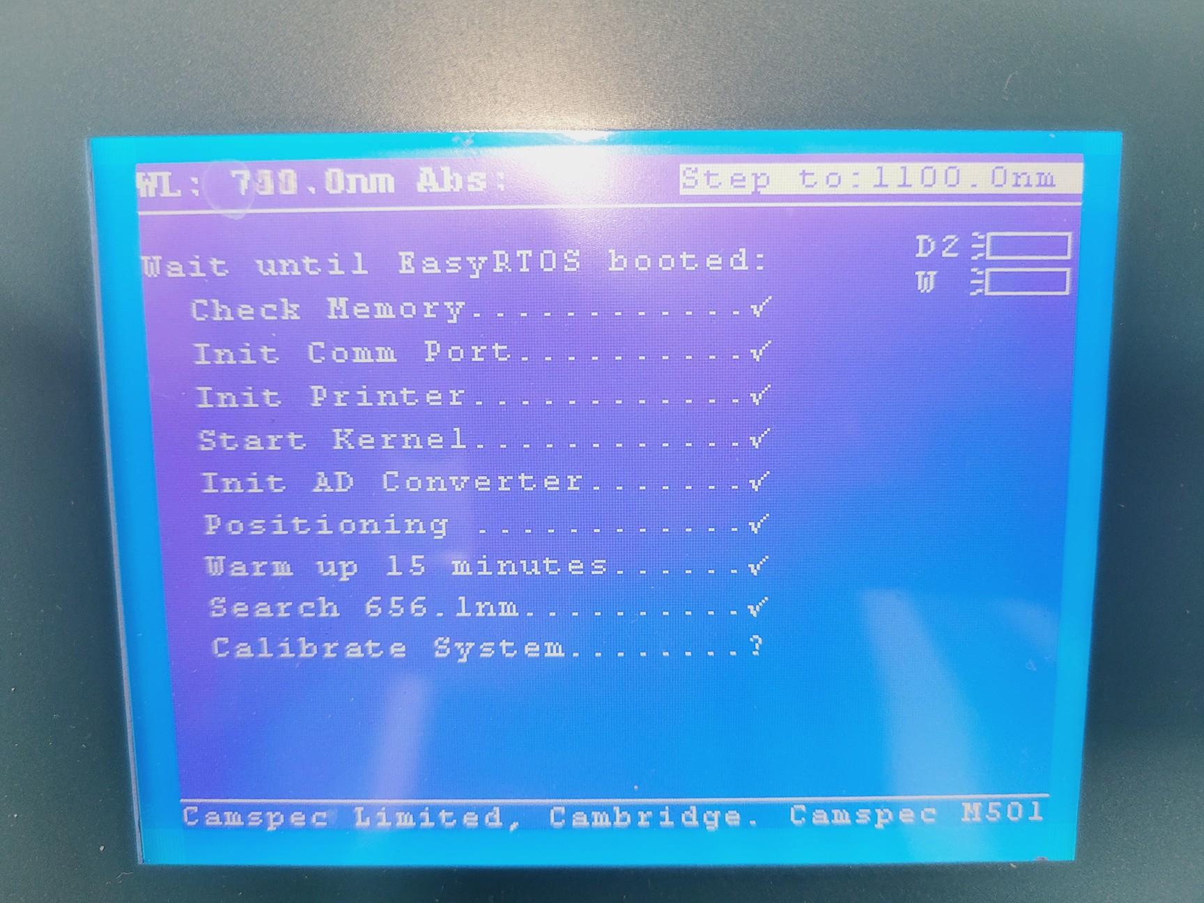 Image of Camspec Model M501 Single Beam Scanning UV-VIS Spectrophotometer Lab