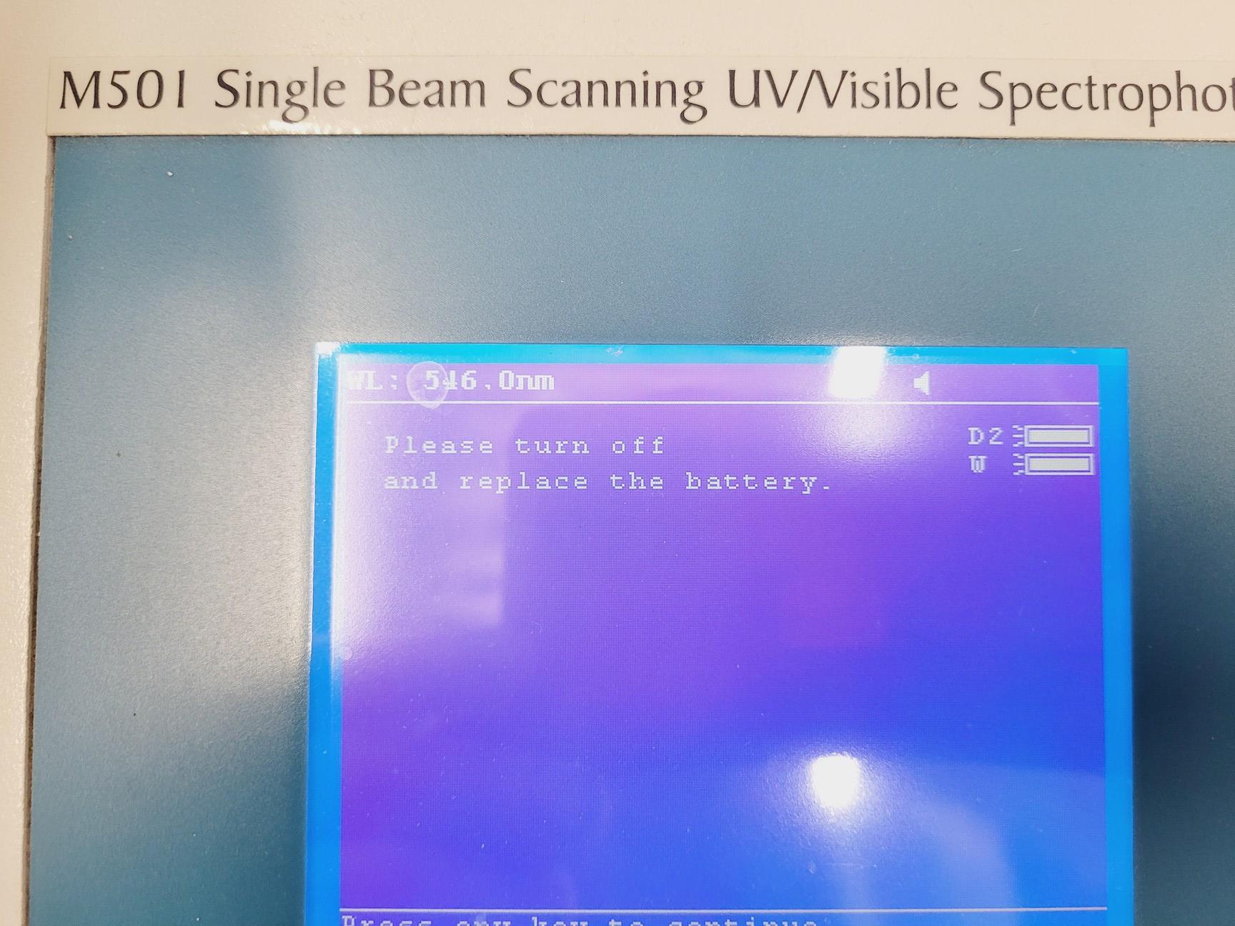 Image of Camspec Model M501 Single Beam Scanning UV-VIS Spectrophotometer Lab