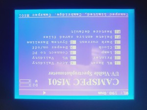 Thumbnail image of Camspec Model M501 Single Beam Scanning UV-VIS Spectrophotometer Lab