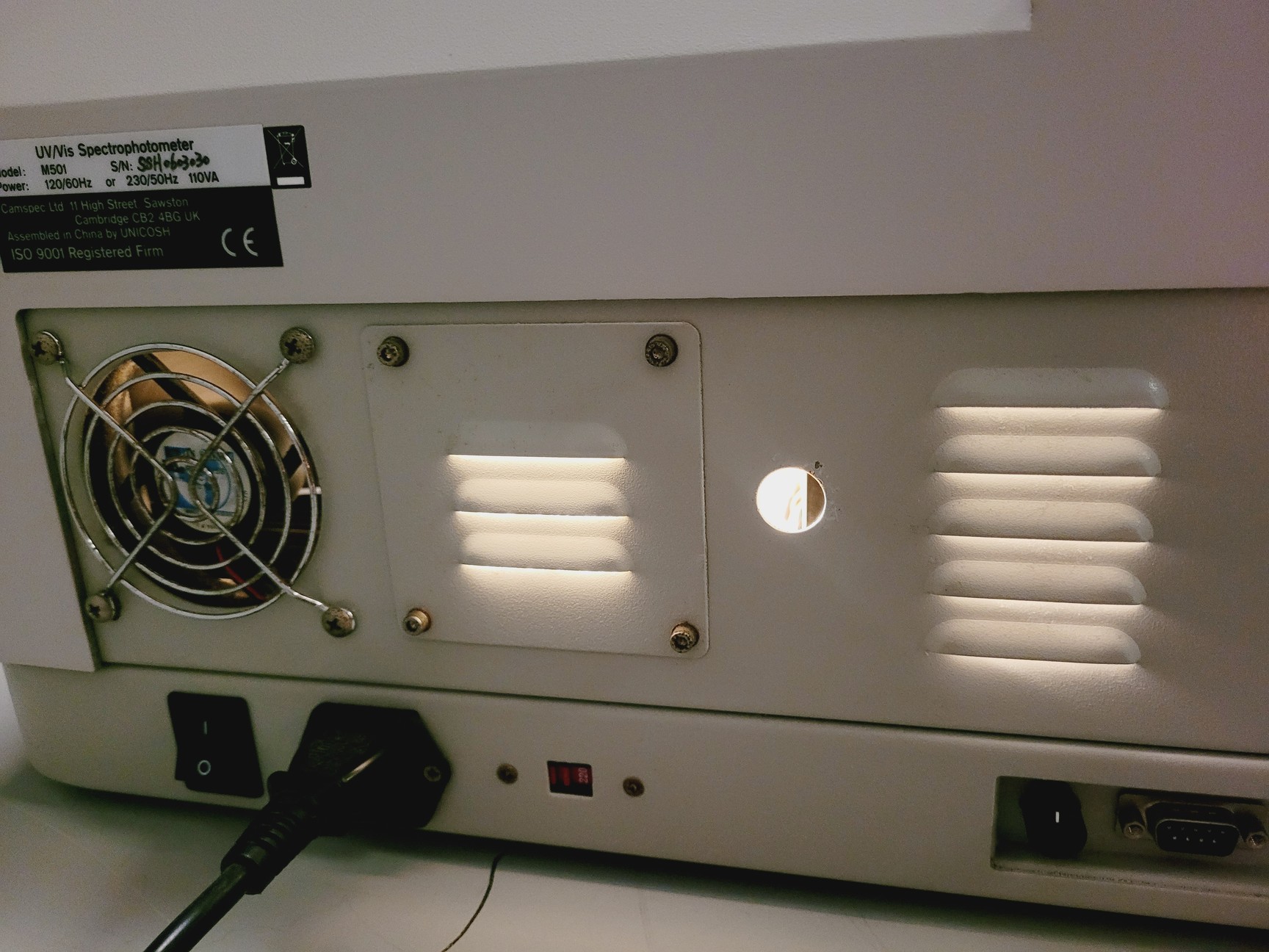 Image of Camspec Model M501 Single Beam Scanning UV-VIS Spectrophotometer Lab