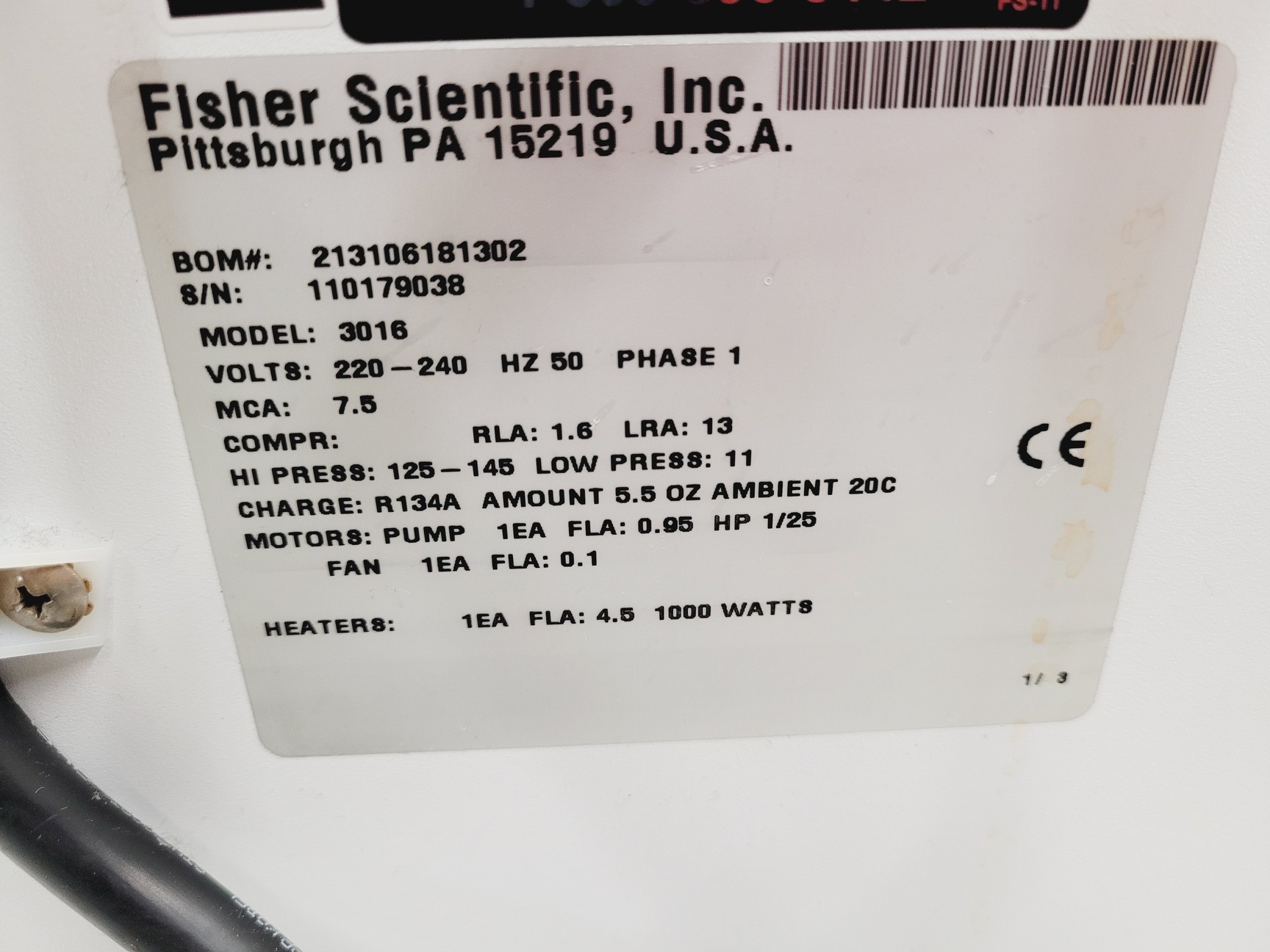 Image of Fisher Scientific Isotemp 3016S Recirculating Water  Chiller / Heating Faulty