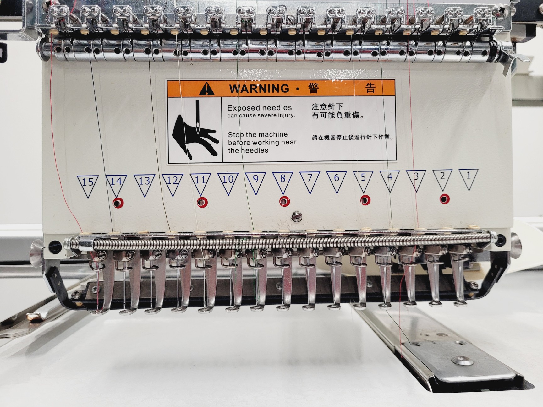 Image of Zoje ZJ-1501PT Single-Head Commercial Embroidery Machine On Stand 