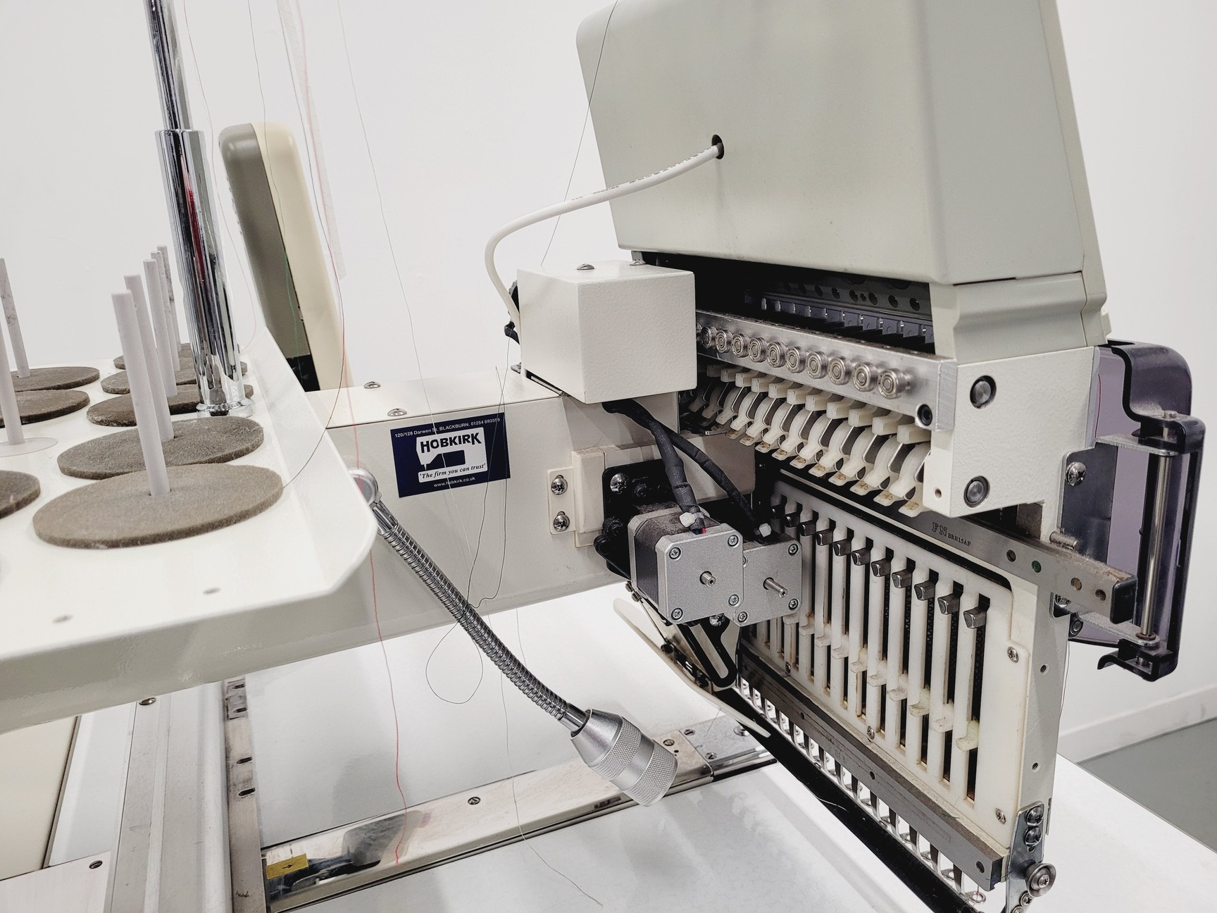 Image of Zoje ZJ-1501PT Single-Head Commercial Embroidery Machine On Stand