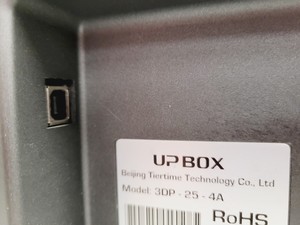 Thumbnail image of UP BOX Tiertime 3D Printer Model 3DP-25-4A Spares/Repairs