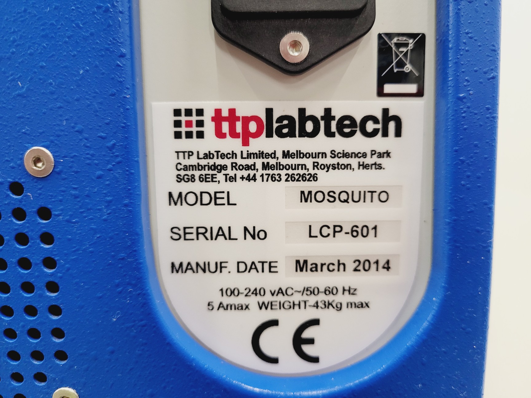 Image of TTP LabTech Mosquito LCP Automated Liquid Handling Lab