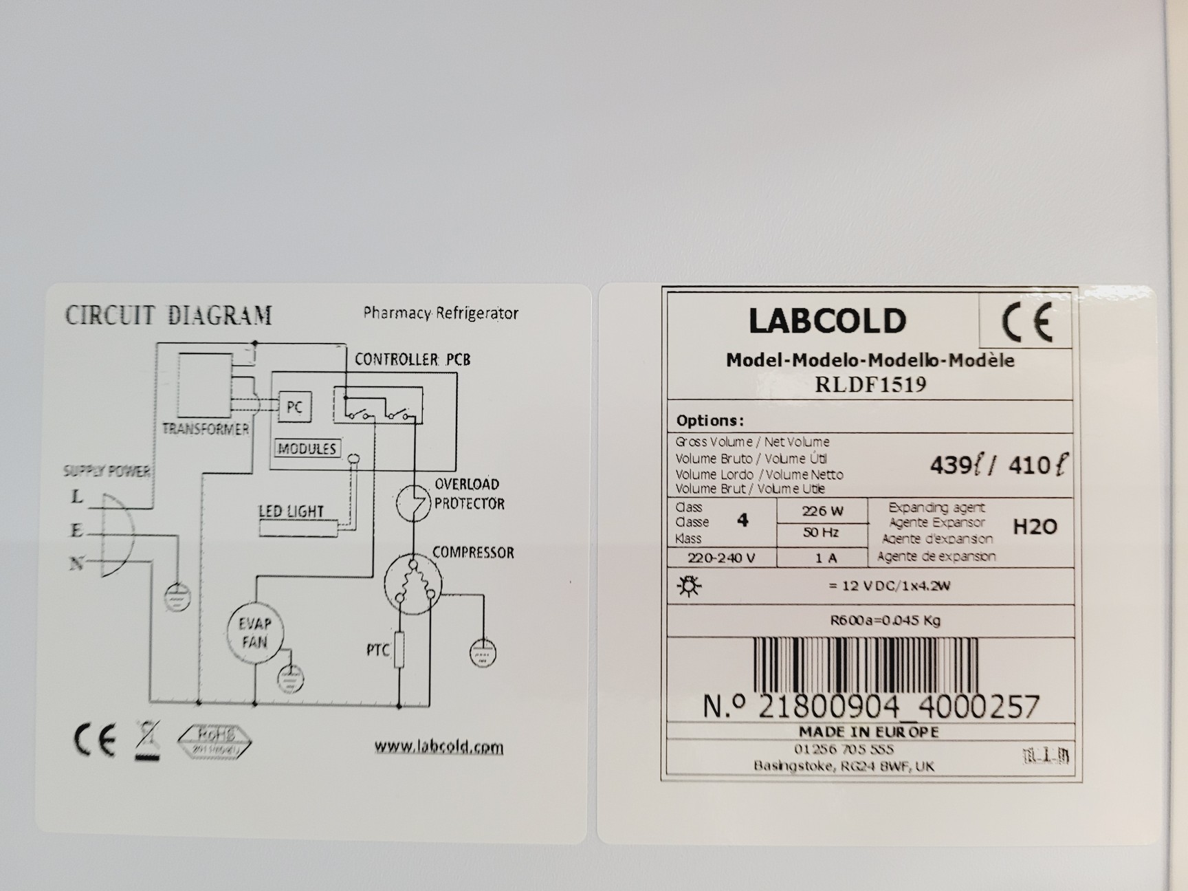 Image of Labcold RLDF1519 Laboratory Refrigerator Intellicold Control Lab