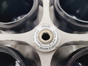 Thumbnail image of Sanyo Mistral 3000E Centrifuge with Windshield Swing Rotor and Buckets on Stand