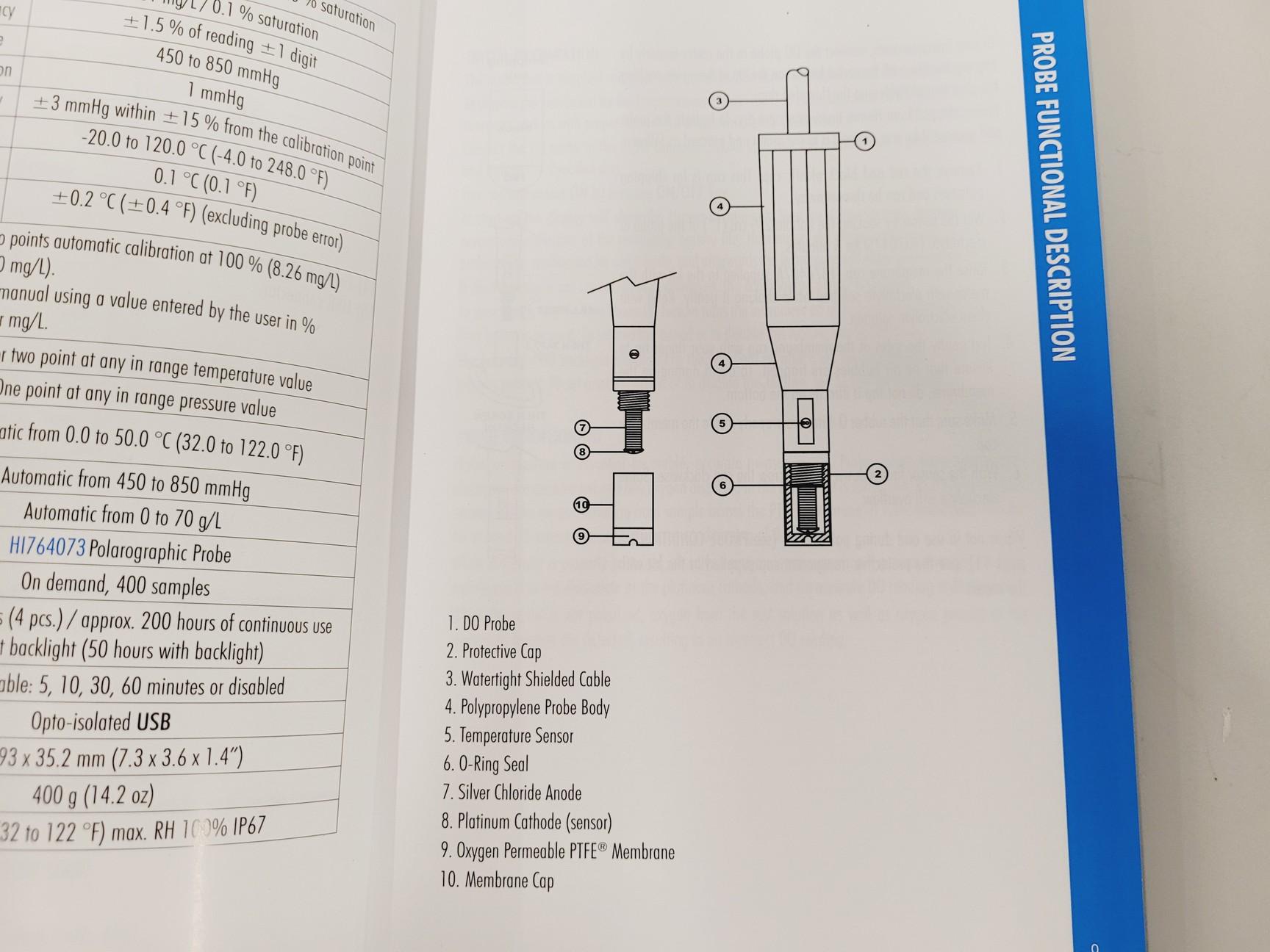 Image of Hanna Instruments HI98193 Oxygen and BOD Meter With Accessories Lab