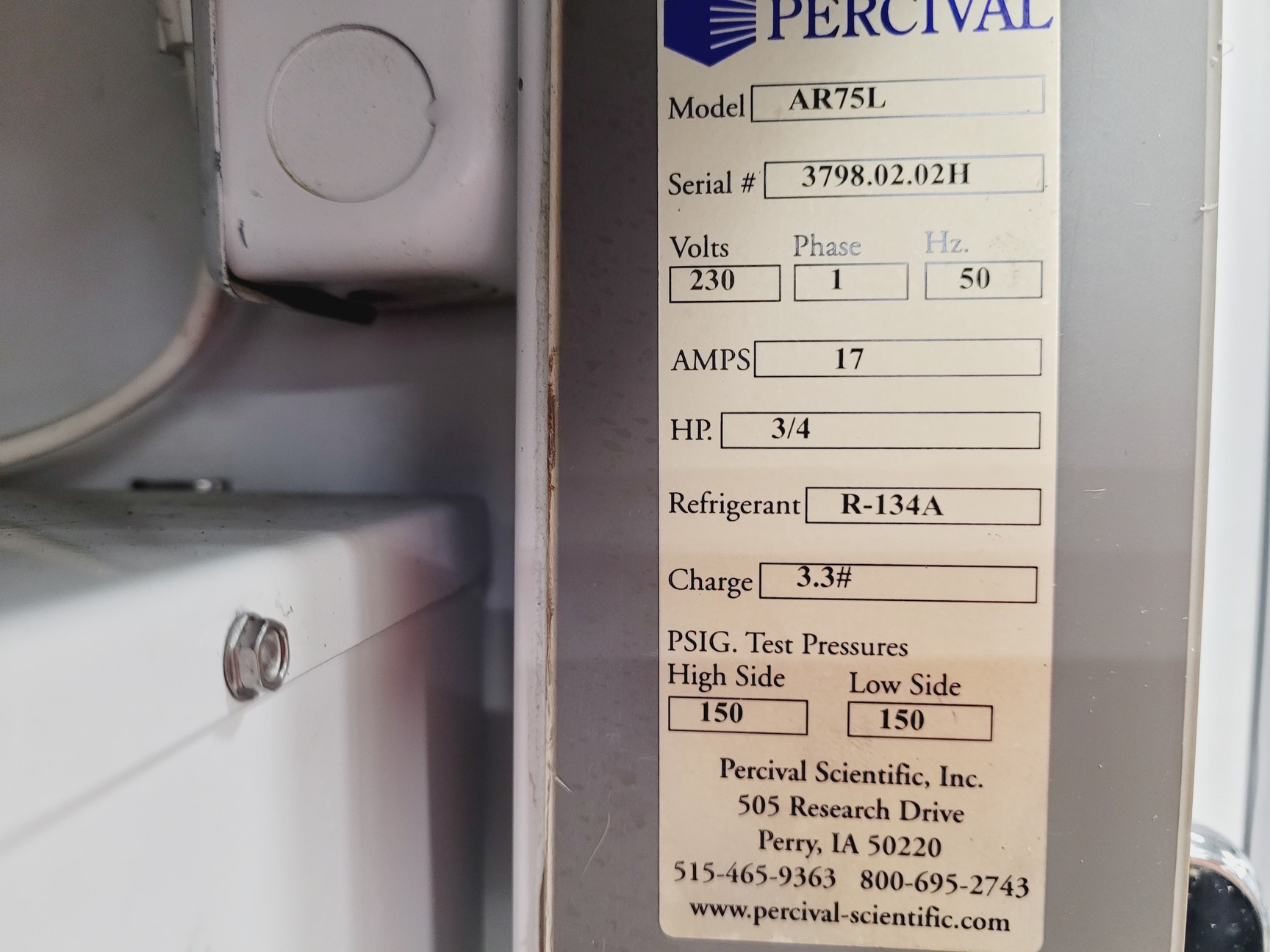 Image of Percival AR75L Growth Chamber 2-Tier Lab