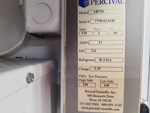 Thumbnail image of Percival AR75L Growth Chamber 2-Teir Lab