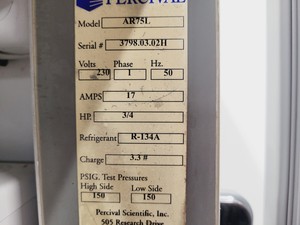 Thumbnail image of Percival Model Type AR75L Growth Chamber 2- Tier Lab