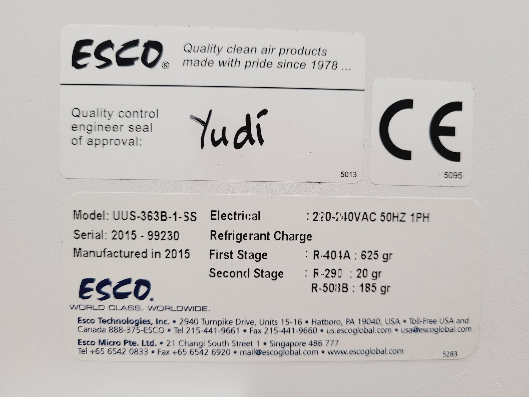 Image of Esco Lexicon ll ULT UUS-363B-1-SS Lab Freezer