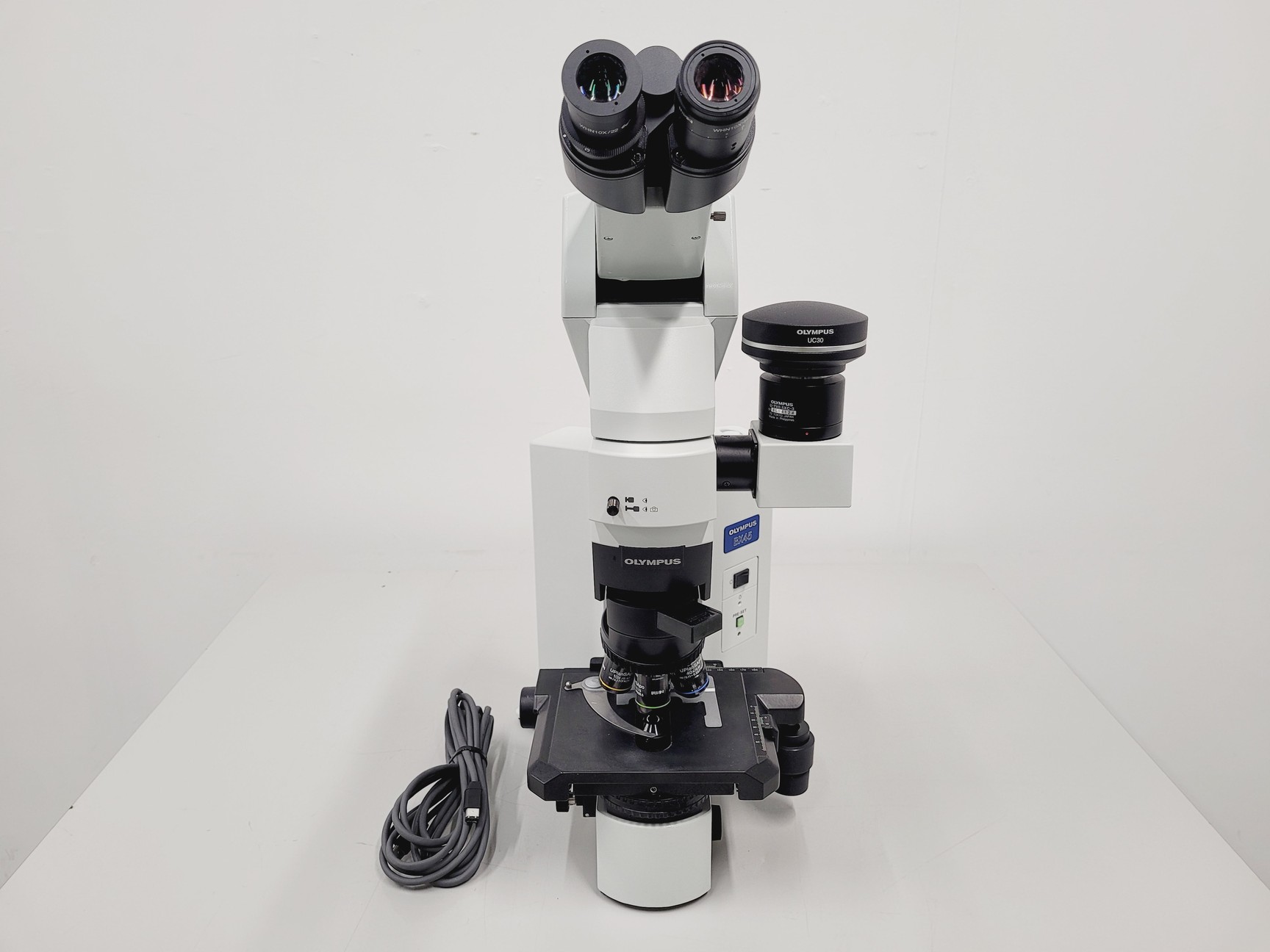 Image of Olympus BX45TF Microscope Ww/ Camera Mount, Adapter & 5x Objective UPlan Apo Lab