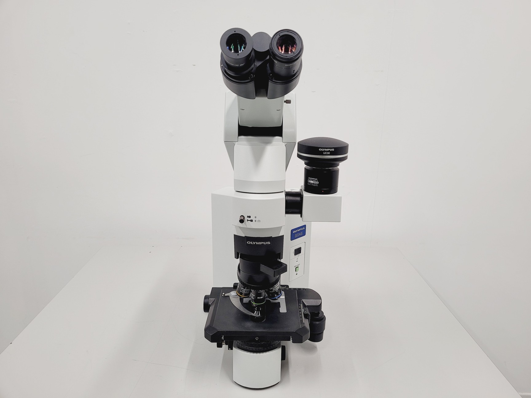 Image of Olympus BX45TF Microscope Ww/ Camera Mount, Adapter & 5x Objective UPlan Apo Lab