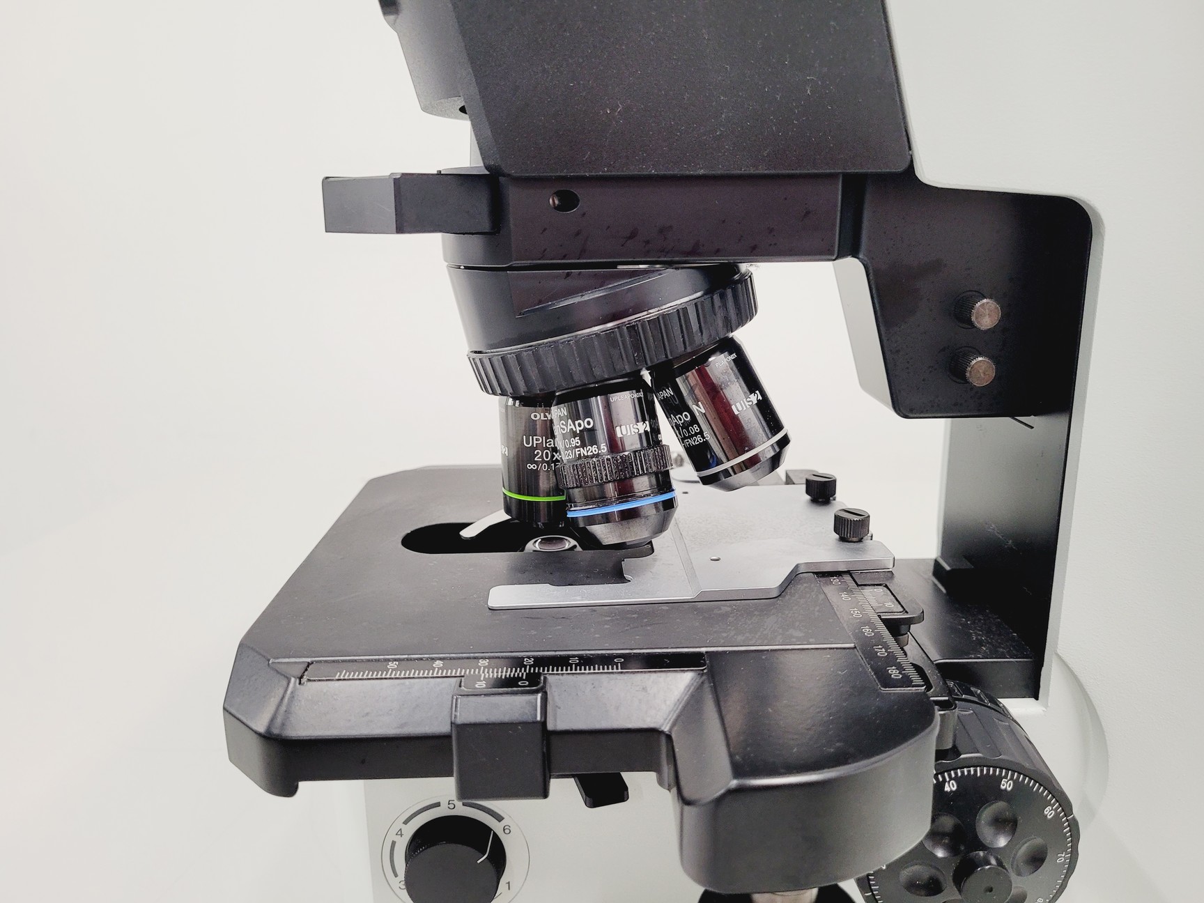 Image of Olympus BX45TF Microscope Ww/ Camera Mount, Adapter & 5x Objective UPlan Apo Lab