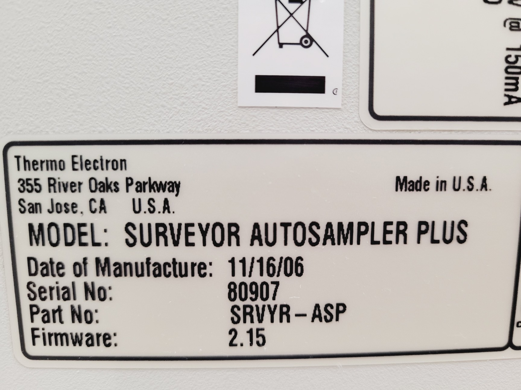 Image of Thermo Finnigan Surveyor Autosampler Plus HPLC Lab