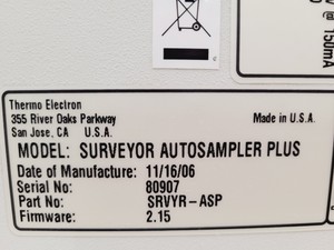 Thumbnail image of Thermo Finnigan Surveyor Autosampler Plus HPLC Lab