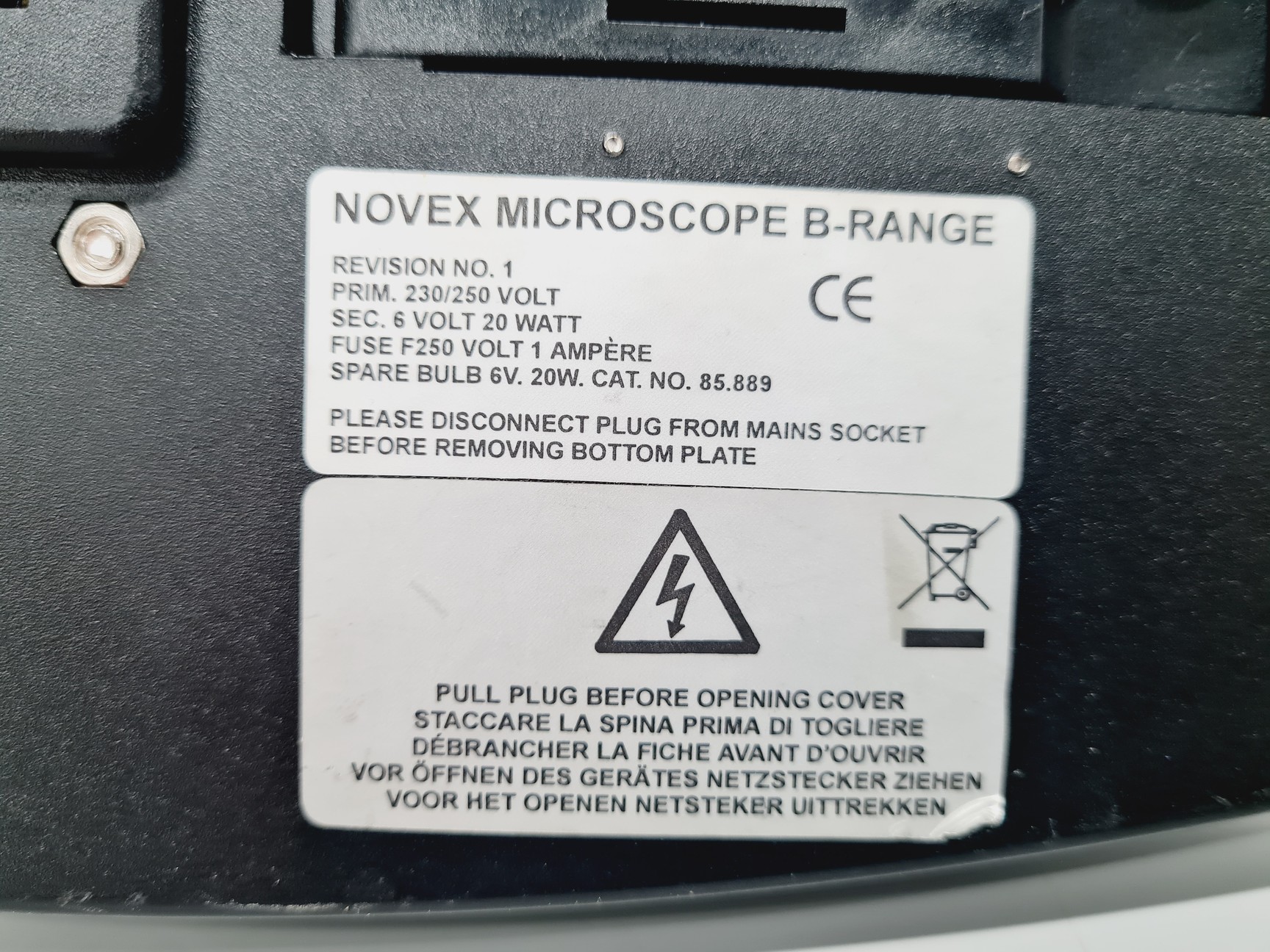 Image of Novex Microscope B-Range w/ 4 Objectives SP4 SP 10/40/100 Oil Lab