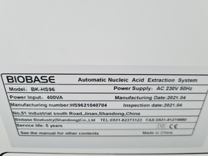 Thumbnail image of Biobase Automatic Nucleic Acid Extraction System Model BK-HS96 Lab