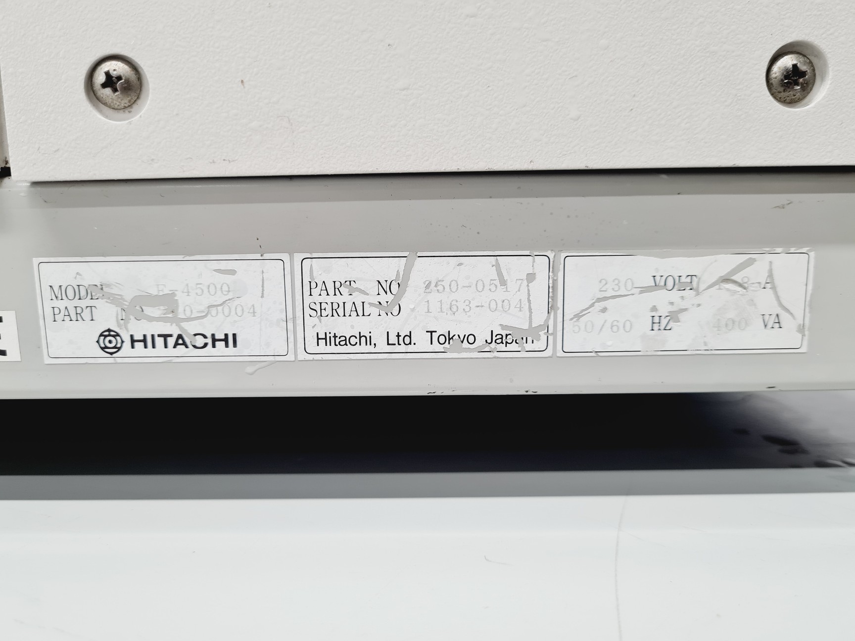 Image of Hitachi F-4500 Fluorescence Spectrophotometer System Spares/Repair Lab