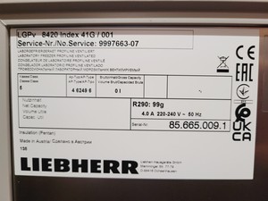 Thumbnail image of Leibherr 2021 Mediline LGPV 8420 Ultra Low Temperature Medical Freezer -35ºC Lab