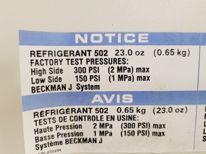 Thumbnail image of Beckman J2-21 Floor Standing Refrigerated Centrifuge Lab