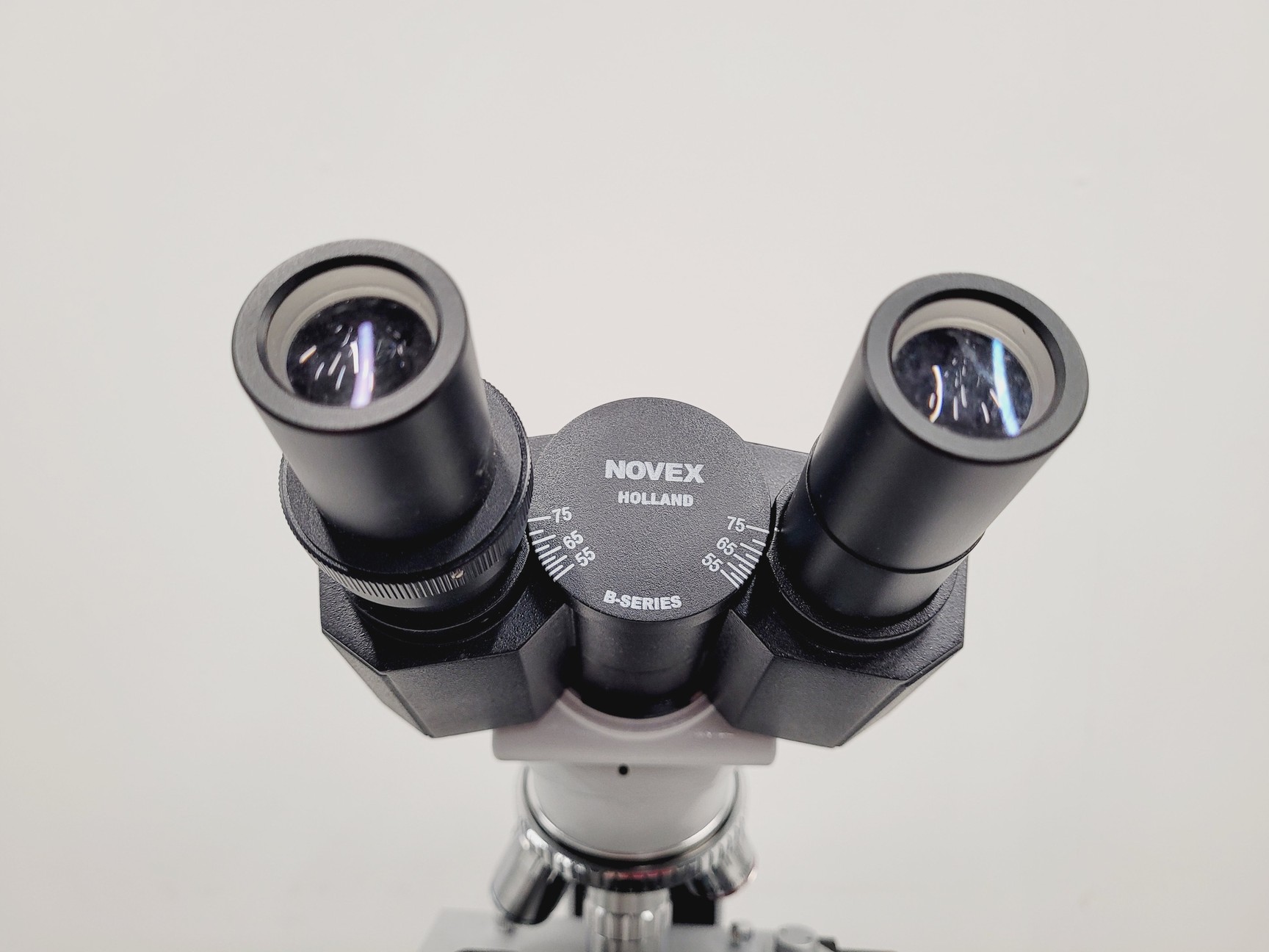 Image of Lot of 6 Novex Holland B Series Microscopes w/ SP4/0.10 160/-, SP10/0.25 160/-