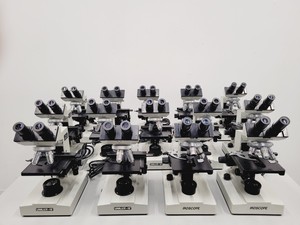 Image of Job Lot of 14 Compound Microscopes 10 x Kyowa Unilux 12,  4 x Iroscope Mod U-BH