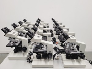 Thumbnail image of Job Lot of 14 Compound Microscopes 10 x Kyowa Unilux 12,  4 x Iroscope Mod U-BH