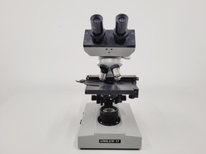 Thumbnail image of Lot of 8 Kyowa Japan Microscopes - 6 x Unilux 11, 1 x SM-KE, 1 x 915001 Lab