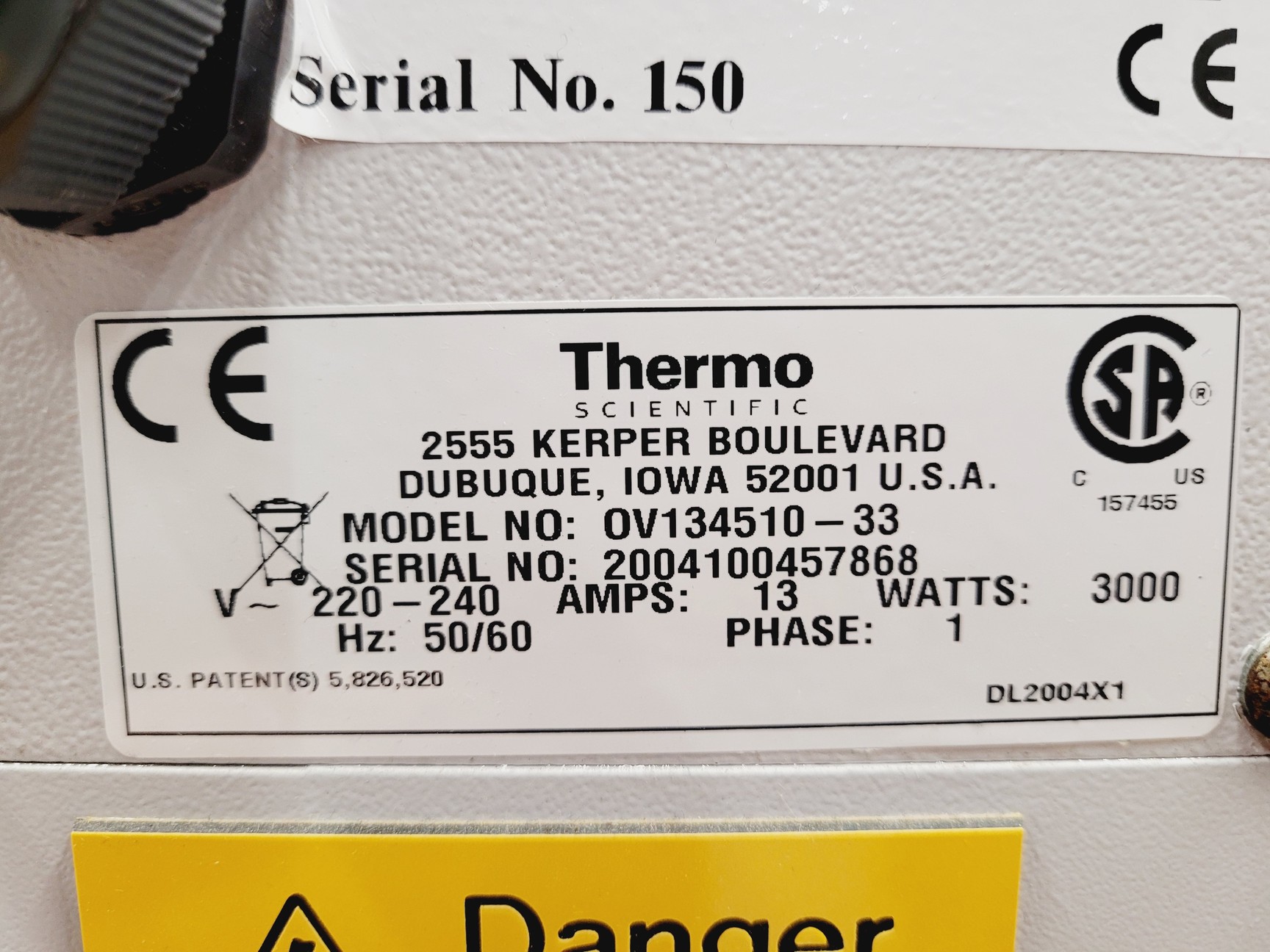 Image of Thermo Scientific Barnstead Thermolyne Pyro-Clean Glassware Oven OV134510-33 Lab
