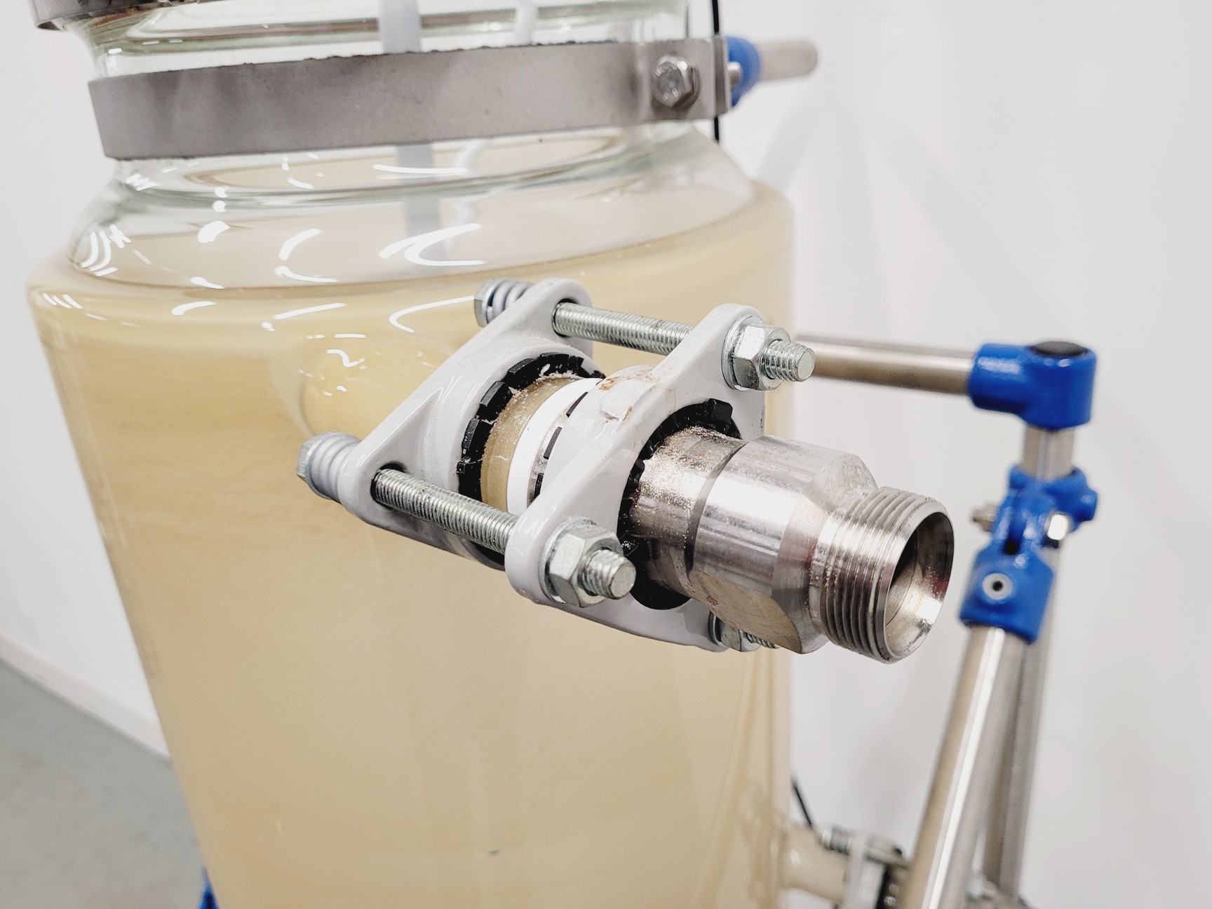 Image of Radleys 20 Litre Jacketed Reactor Vessel with IKA Stirrer, Accessories on Stand