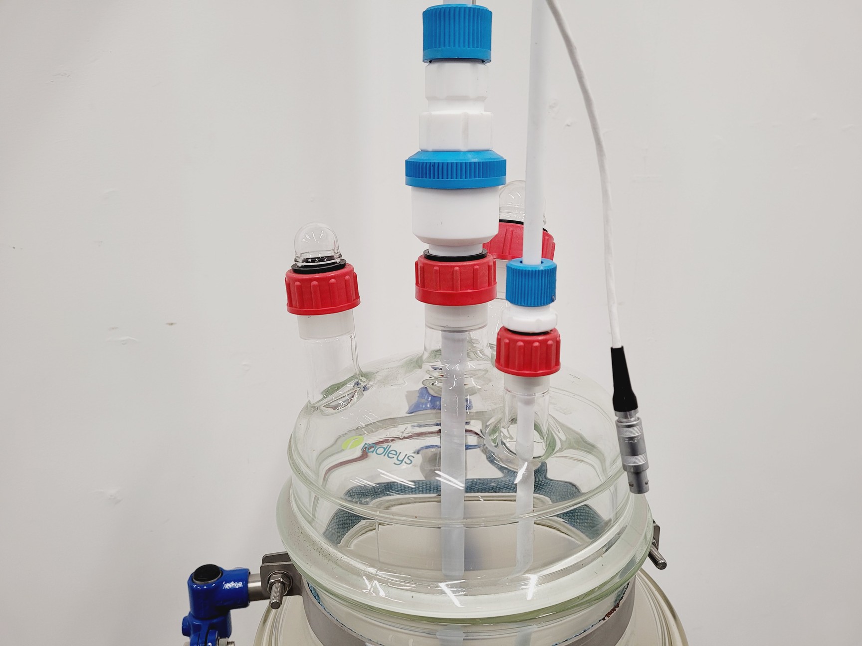 Image of Radleys 20 Litre Jacketed Reactor Vessel with IKA Stirrer, Accessories on Stand