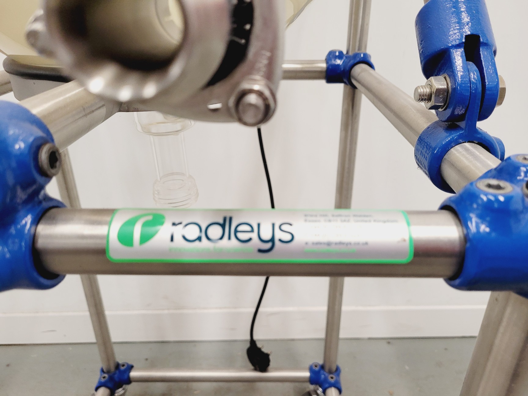 Image of Radleys 20 Litre Jacketed Reactor Vessel with IKA Stirrer, Accessories on Stand