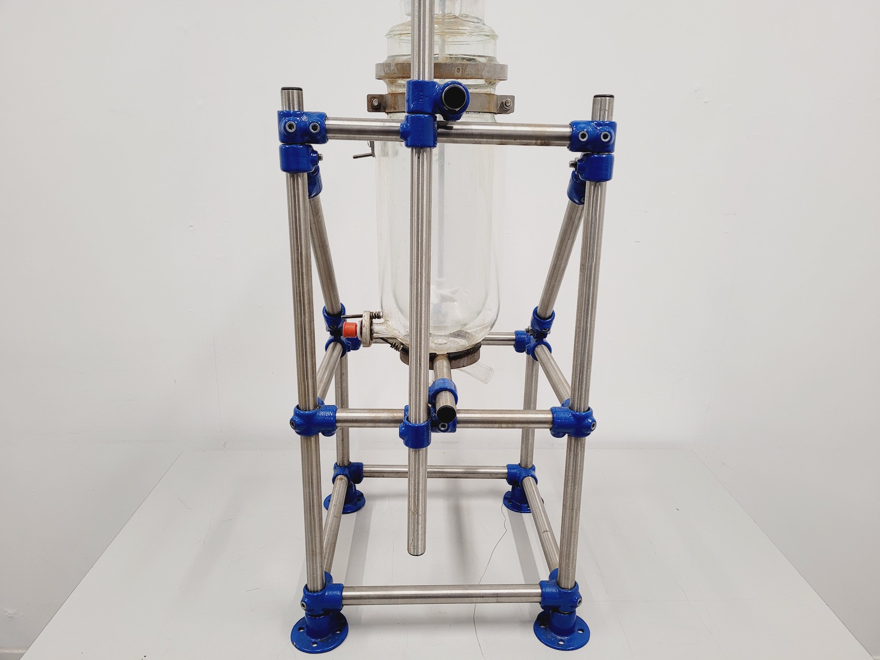 Image of Radleys 5 Litre Jacketed Reactor Vessel with IKA Stirrer, Accessories on Stand