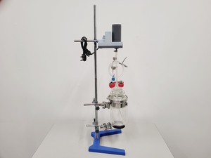 Thumbnail image of Radleys 1 Litre Jacketed Reactor Vessel with VWR Stirrer, Accessories on Stand