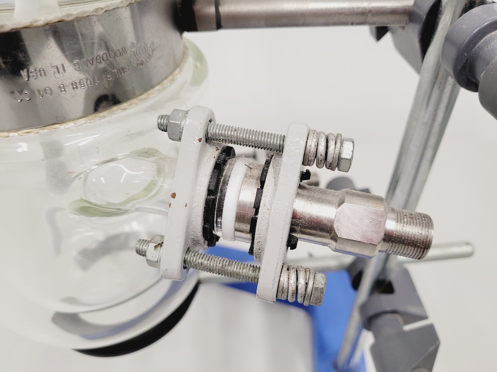 Image of Radleys 1 Litre Jacketed Reactor Vessel with VWR Stirrer, Accessories on Stand
