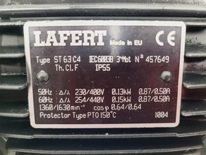 Thumbnail image of Job Lot of 6 x Lafert Type: ST63C4 Motors w/ Air Blowing Impellers Spares/Repair