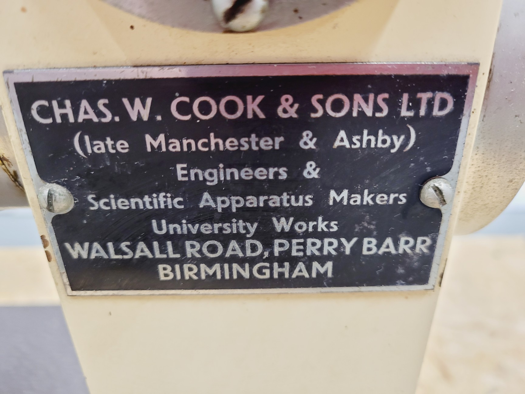 Image of Chas. W. Cook & Sons Ltd. Birmingham Magnetic Barrier Separator Lab