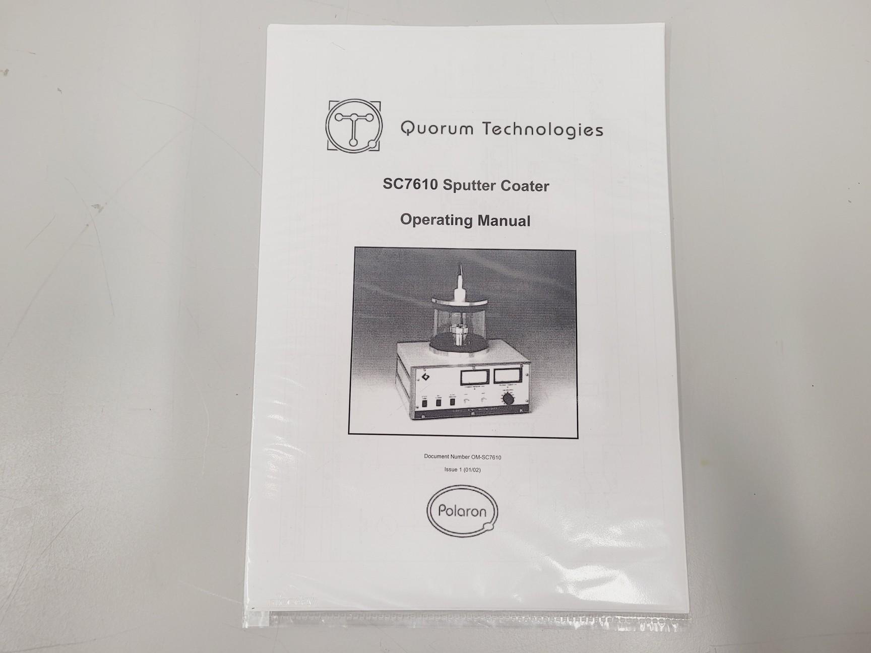 Image of Quoram Polaron SC7610 Sputter Coater Spares/Repair Lab