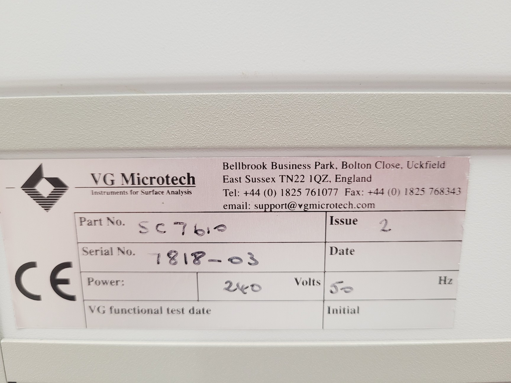 Image of Quoram Polaron SC7610 Sputter Coater Spares/Repair Lab