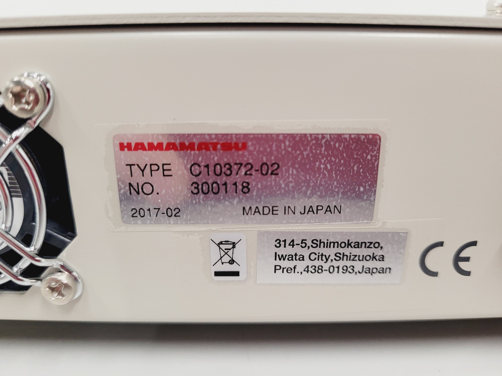 Image of Hamamatsu Photomultiplier Cooler Controller C10372 Lab