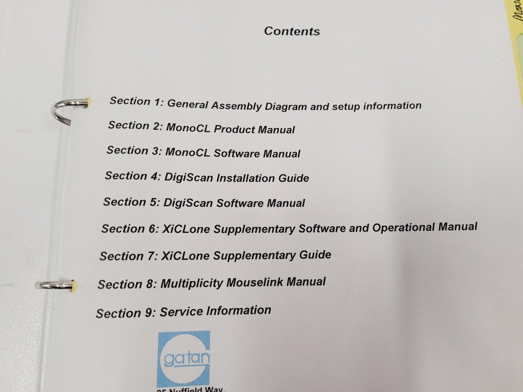 Image of Gatan Mono CL SEM Detector Units With Princeton Pixis 100 Detector Camera Lab