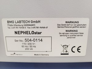 Thumbnail image of BMG Labtech Nephelostar Microplate Nephelometer Plate Reader Lab