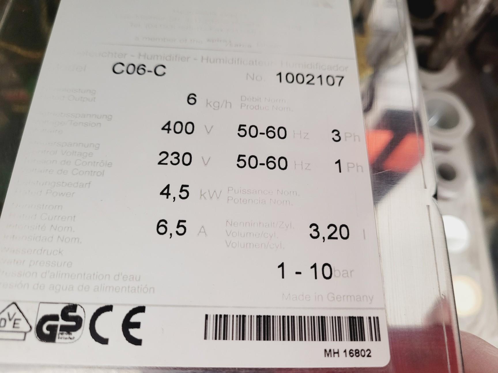 Image of Hygromatic Wall Mounted Steam Humidifier Model C06-C / 380