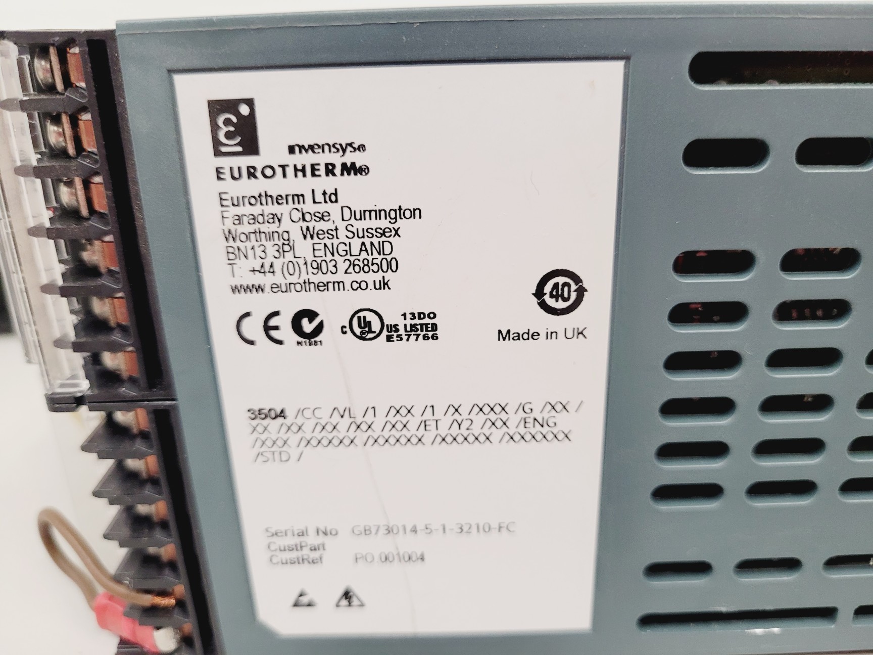 Image of Lot of Three Eurotherm Temperature Controllers 2 x model 2704, 1 x model 3504