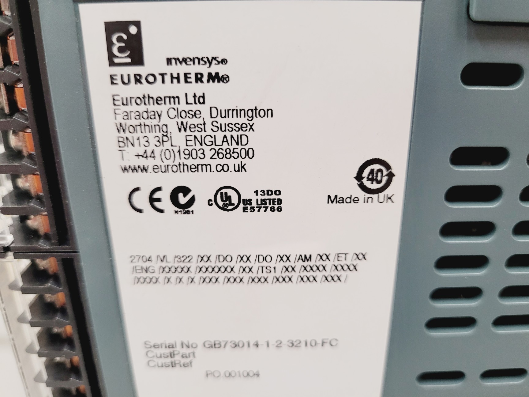 Image of Lot of Three Eurotherm Temperature Controllers 2 x model 2704, 1 x model 3504