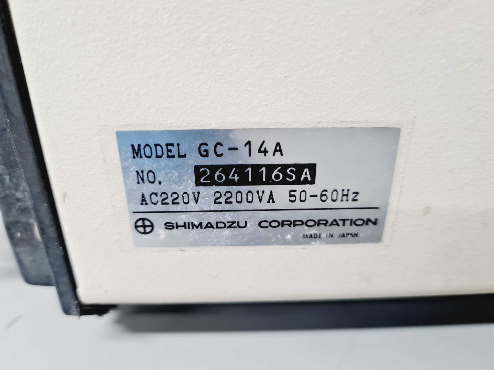 Image of Shimadzu Gas Chromatograph GC-14A Spares/Repair Lab