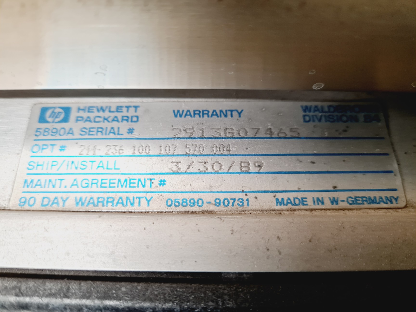 Image of Hewlett Packard 5890 With 7673A Controller and 7673 Injector Lab
