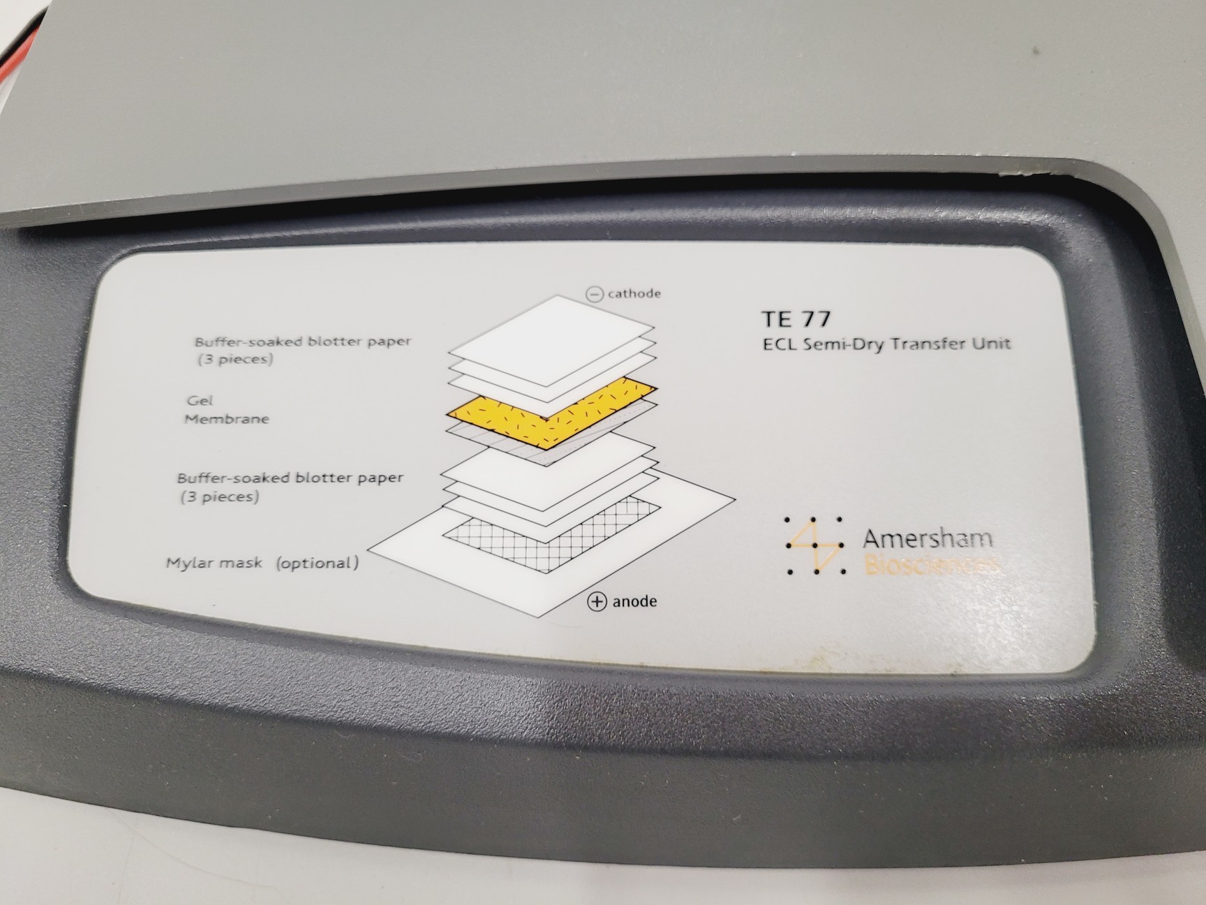Image of Amersham Biosciences Model TE 77 ECL Semi-Dry Transfer Unit Lab